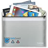 Vemingo ignífuga para Documentos A4- feuersichere Funda Impermeable Bolsa depósito para Documentos Passport Banco…